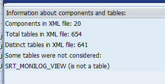 System refresh data cleanup: Information about tables in XML file